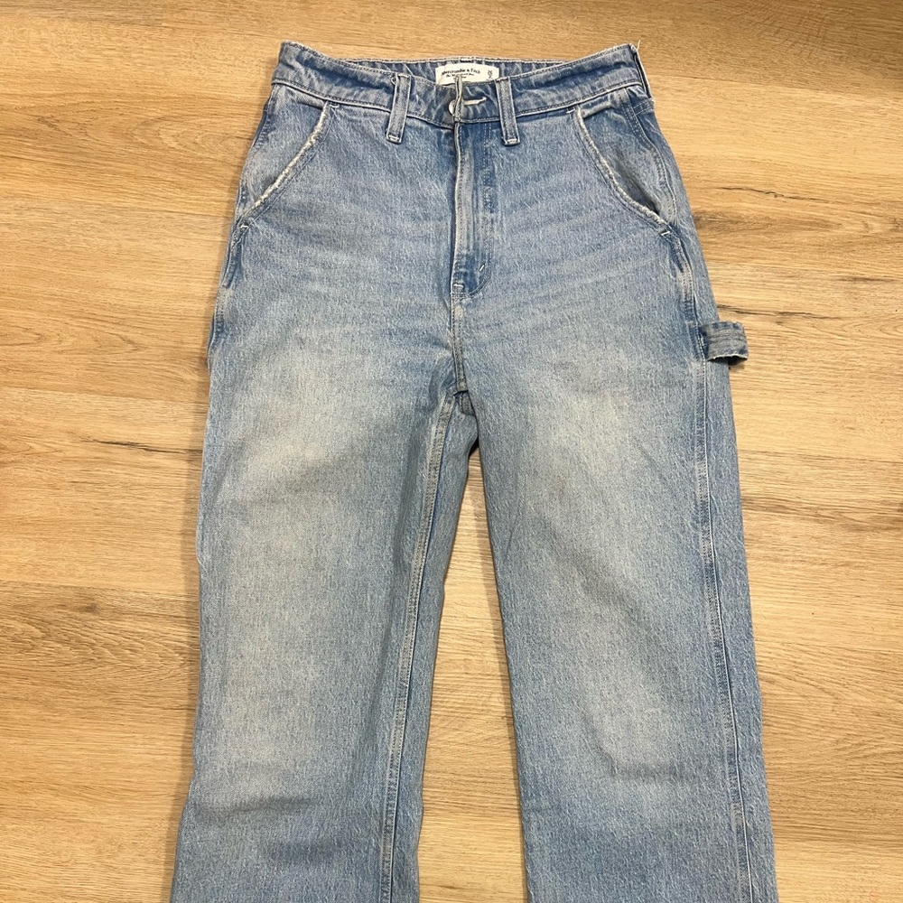Abercrombie & Fitch Curve Love Relaxed carpenter style jeans